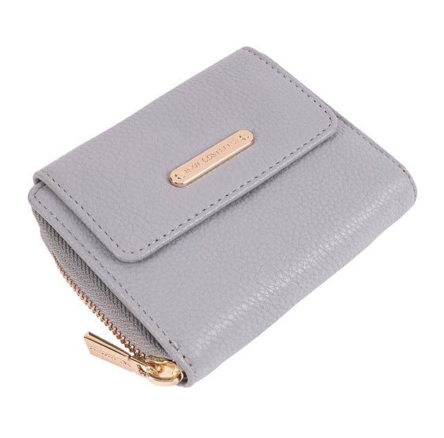 Crafted from soft leather, this elegant purse is designed for both style and function, featuring twin coin sections for easy access and separation. It offers ample card slots, a dedicated note section, and a clear card/ID display window for added convenience. Finished with a sleek brand logo plate on the front, it comes beautifully packaged in a gift box-perfect for yourself or someone special. D:3.4cm W:12.3cm H:9.7cm