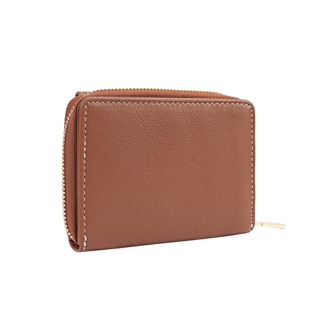 Crafted from soft leather, this elegant purse is designed for both style and function, featuring twin coin sections for easy access and separation. It offers ample card slots, a dedicated note section, and a clear card/ID display window for added convenience. Finished with a sleek brand logo plate on the front, it comes beautifully packaged in a gift box-perfect for yourself or someone special. D:3.4cm W:12.3cm H:9.7cm