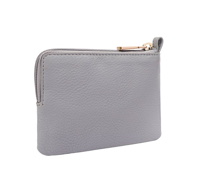 Kara Purse Coin pouch adorned with a sleek brand logo pin on the front, combines functionality with sophisticated style. Made from soft quality leather, it offers a secure and stylish way to keep your coins organized. Presented in a beautiful gift box, it makes a perfect present for any occasion, showcasing both luxury and practicality. D:1.7cm W:14cm H:9.5cm