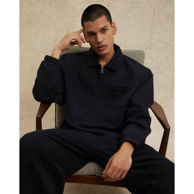 Regular fit, Polo neck, Half zipped, Chest pouch pockets, Long sleeved, HeavyweightAbout the brandFASHION IS OUR DNARiver Island is an icon of the British high street. Inspired by the latest trends and our heritage style archives, we've been serving style and leading trends for over sixty years.We make fashion for real people with real lives, who want to look real good. Because life's a celebration - let's dress for it.