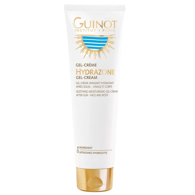 Experience ultimate skin rejuvenation with Guinot Sun Beauty Hydrazone After-Sun Gel-Cream, specially designed for both face and body. This innovative gel-cream is enriched with Hydrocyte Liposomes, which are water-filled microspheres that provide deep hydration to your skin, ensuring it stays moisturized even after sun exposure. It effectively reduces feelings of overheating and calms the skin, while also enhancing and prolonging your tan. For best results, apply generously to clean skin after sun exposure, avoiding the eye area. Treat your skin to the care it deserves!