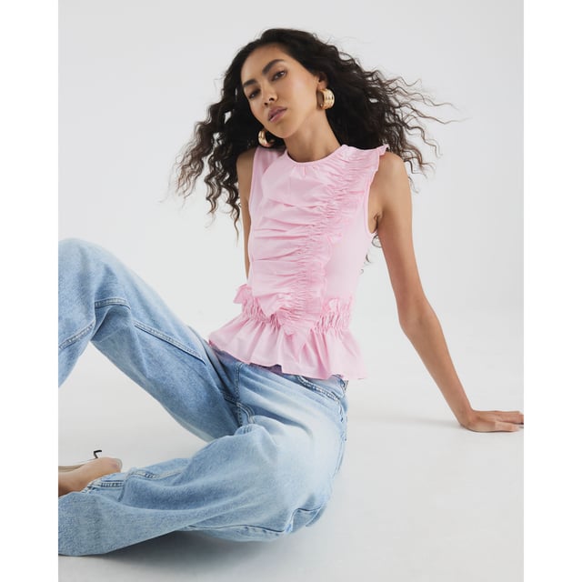 Round neckline, Sleeveless, Frill detailAbout the brandFASHION IS OUR DNARiver Island is an icon of the British high street. Inspired by the latest trends and our heritage style archives, we've been serving style and leading trends for over sixty years.We make fashion for real people with real lives, who want to look real good. Because life's a celebration - let's dress for it.