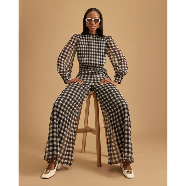 Cotton fabric, Gingham print, Wide legAbout the brandFASHION IS OUR DNARiver Island is an icon of the British high street. Inspired by the latest trends and our heritage style archives, we've been serving style and leading trends for over sixty years.We make fashion for real people with real lives, who want to look real good. Because life's a celebration - let's dress for it.