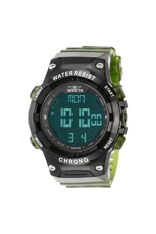 El Invicta 49049 tiene una caja de plastico de 52 millimetros con una esfera negro.
Esta modelo funciona con un movimiento de Cuarzo preciso.
Resistencia a la presión de aqua de 10 bares.
Este modelo es parte de la colección Invicta Racing.

2 años de garantía Invicta.