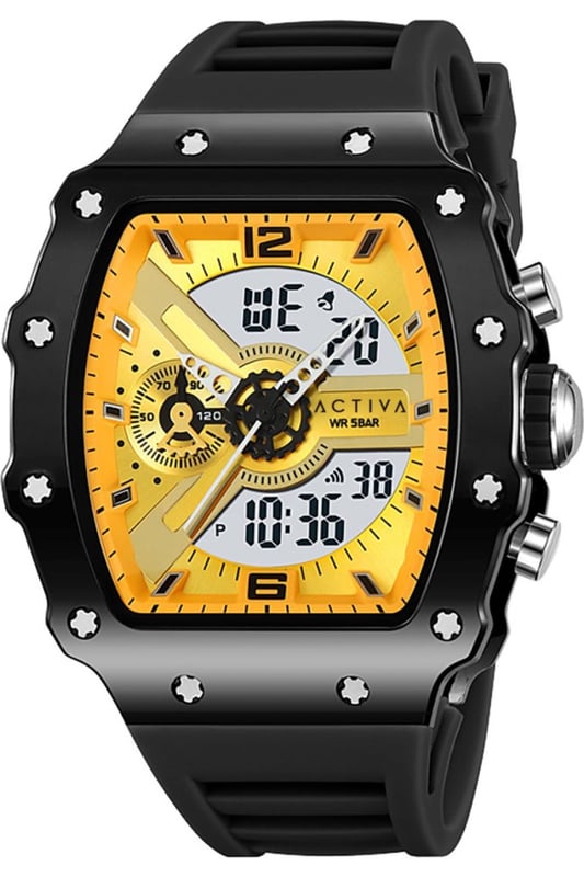 El Activa X Invicta ACW2398-004 tiene una caja de plastico de 44 millimetros con una esfera amarilla.
Esta modelo funciona con un movimiento de Cuarzo preciso.
Resistencia a la presión de aqua de 5 bares.
Este modelo es parte de la colección Activa X Invicta DIGITAL ESSENTIALS.

2 años de garantía Activa X Invicta.