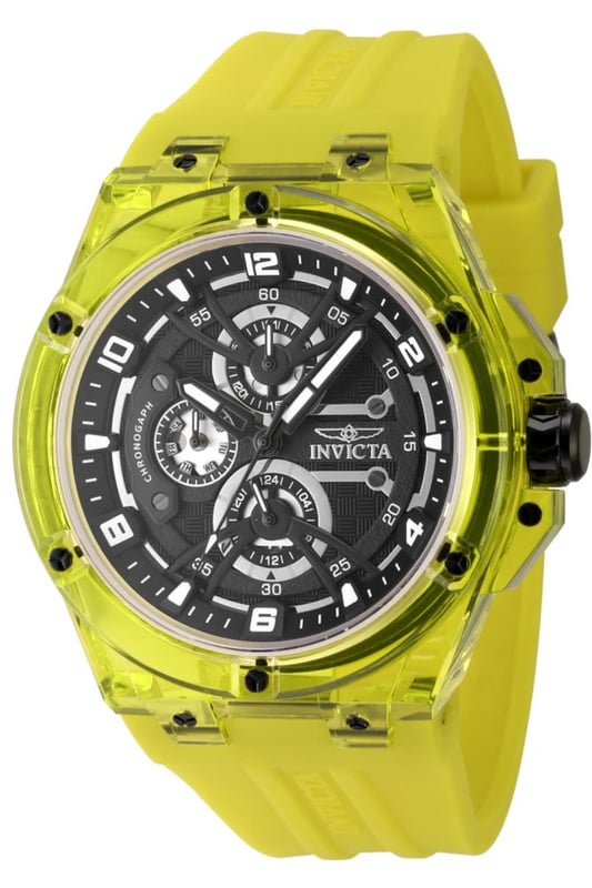 De Invicta 48811 heeft een Plastic horlogekast van 46 millimeter met een zwarte wijzerplaat.
Dit model wordt aangedreven door een accuraat Quartz uurwerk.
5 bar waterdicht.
Dit model is onderdeel van de Invicta Racing collectie.

Inclusief 2 jaar garantie.