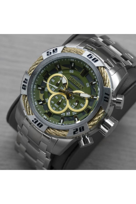 Invicta Speedway Orologio Uomo Quarzo - Acciaio Inossidabile - 42mm, Bicolore/Oro