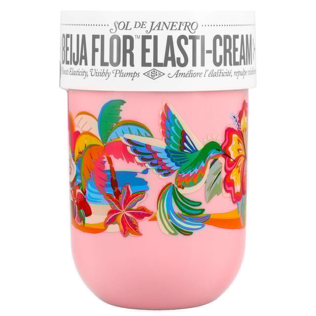 Discover the luxurious Sol de Janeiro Beija Flor Elasti-Cream, a 500ml body cream that delivers facial-grade care for your skin. This innovative formula enhances elasticity and boosts collagen production, ensuring your skin appears plump, replenished, and radiant. Infused with nourishing ingredients such as Cacay Oil, a gentle alternative to retinol, and Plant Collagen, this cream provides a velvety-soft texture and youthful revitalization. Perfect for daily use, simply apply to clean skin. Vegan-friendly and designed for all skin types, indulge your body in the ultimate hydration.