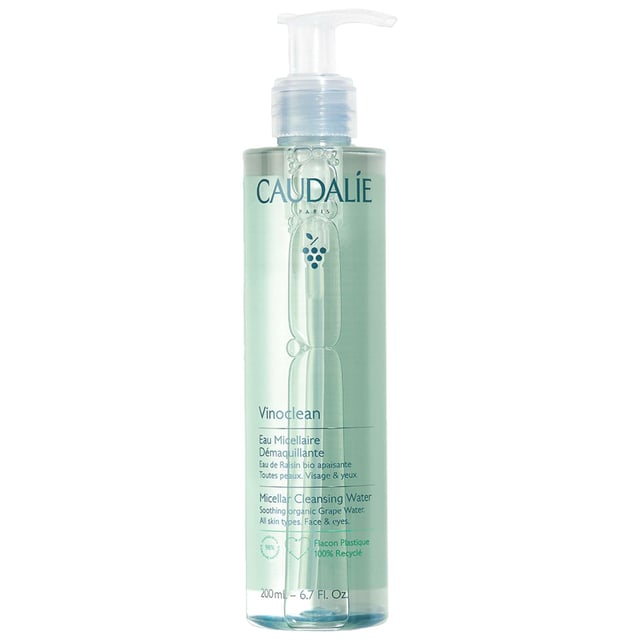 Caudalie Vinoclean Micellar Cleansing Water - Gentle Makeup Remover Experience the refreshing power of Caudalie Vinoclean Micellar Cleansing Water, your go-to solution for effortless makeup removal. This lightweight formula, made with 98% natural origin ingredients, effectively dissolves all traces of makeup while soothing the skin. Enriched with organic grape water, it hydrates your skin’s natural balance. Ideal for all skin types, including sensitive skin, this vegan cleanser requires no rinsing, making your skincare routine simpler than ever. Join Caudalie in its commitment to the planet, as your purchase supports environmental initiatives.