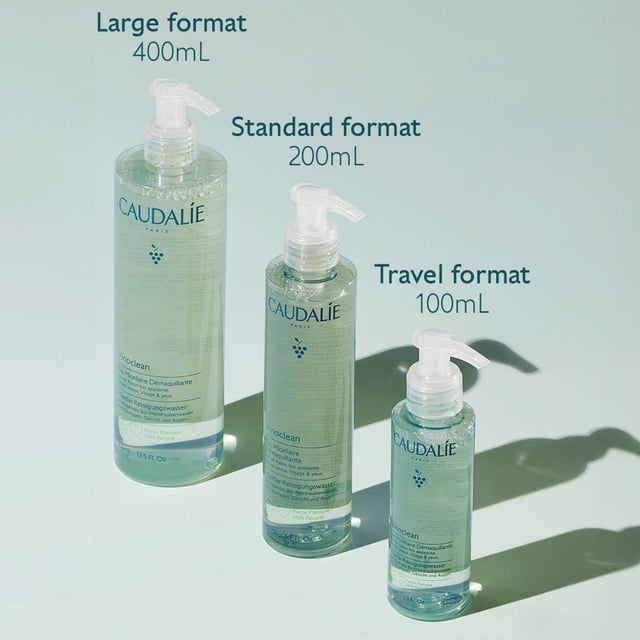 Caudalie Vinoclean Micellar Cleansing Water - Gentle Makeup Remover Experience the refreshing power of Caudalie Vinoclean Micellar Cleansing Water, your go-to solution for effortless makeup removal. This lightweight formula, made with 98% natural origin ingredients, effectively dissolves all traces of makeup while soothing the skin. Enriched with organic grape water, it hydrates your skin’s natural balance. Ideal for all skin types, including sensitive skin, this vegan cleanser requires no rinsing, making your skincare routine simpler than ever. Join Caudalie in its commitment to the planet, as your purchase supports environmental initiatives.