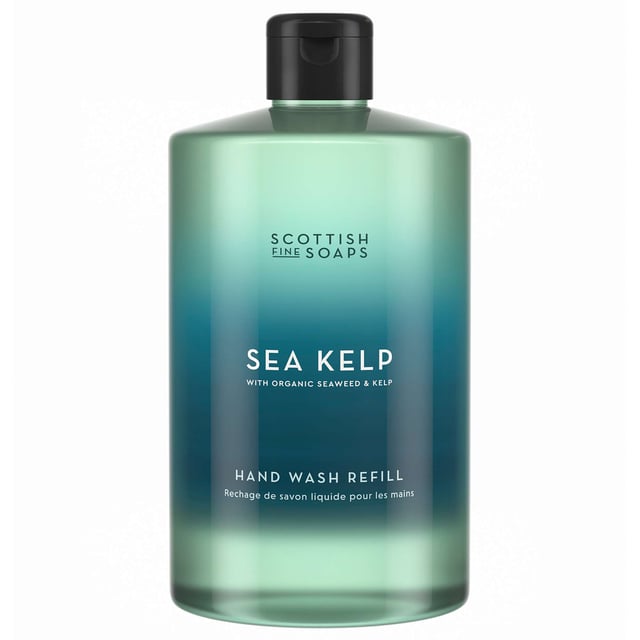 Experience the essence of Scotland's rugged coastlines with our Sea Kelp Hand Wash Refill. This soothing hand wash is enriched with nourishing panthenol, and mineral-rich Scottish kelp and seaweed extracts, providing a refreshing cleanse for your hands. The refill conveniently fills your 300ml bottle up to 2.5 times, ensuring you have plenty of this luxurious hand wash at your fingertips. To use, simply pump a small amount onto wet hands, lather thoroughly, and rinse to reveal clean, refreshed skin. Perfect for daily use and a great addition to your bathroom or kitchen.