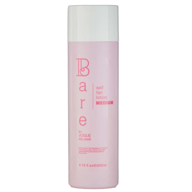 Achieve a stunning sun-kissed glow with Bare by Vogue's Medium Self Tan Lotion. This luxurious lotion delivers a flawless, natural-looking tan in just 4-8 hours, ideal for light to medium skin tones or first-time self-tanners. Infused with Super Peptides, it enhances your skin's elasticity and leaves it feeling nourished. Enjoy a smooth, streak-free application that hydrates your skin while developing a beautiful tan that lasts 5-7 days. For best results, apply before bedtime and shower in the morning. Available in Dark and Ultra Dark shades.