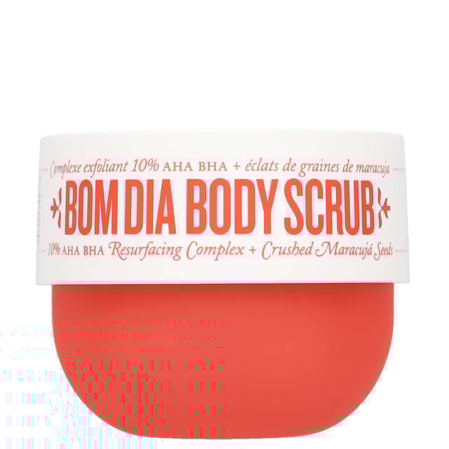 Transform your skin with the Sol de Janeiro Bom Dia Body Scrub, a luxurious 220g exfoliating treatment designed to reveal luminous, smooth skin. This invigorating body scrub features a powerful 10% AHA & BHA blend that gently retexturizes your skin, making it visibly clearer and incredibly soft from head to toe. Perfect for addressing rough areas such as keratosis pilaris and preventing imperfections, this scrub enhances your skin's clarity while reducing the risk of clogged pores and ingrown hairs. Infused with the enchanting Cheirosa 40 fragrance, your skin will not only feel refined but also smell divine. Suitable for vegans, simply apply twice a week in circular motions and rinse thoroughly for best results.
