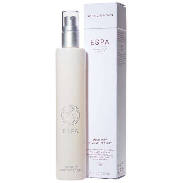 Transform your mood and elevate your day with ESPA Atmosphere Mists for Positivity. Infused with the enchanting scents of Bergamot, Gardenia, and Jasmine, this aromatic mist is designed to uplift your spirits and instill a sense of confidence. Simply shake well and lightly mist over your body, linens, or in the air. Breathe deeply to immerse yourself in the revitalizing fragrance that brings joy and positivity into your life. Perfect for those moments when you need a little boost of happiness.