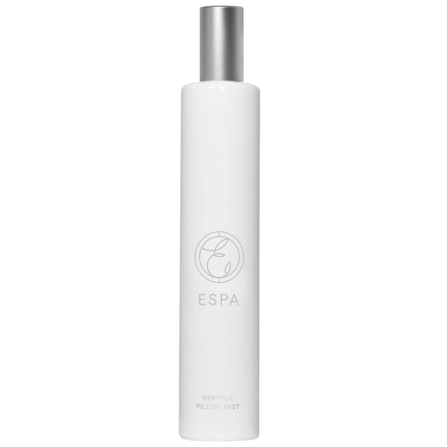 ESPA Restful Pillow Mist for Better Sleep and Relaxation Transform your nighttime routine with ESPA Restful Pillow Mist, designed to enhance your sleep quality and overall well-being. This luxurious pillow mist features a soothing blend of essential oils, including calming Lavender, to help you unwind and prepare for a restful night. Simply spritz onto your pillow before bedtime and let the aromatic scent envelop you, promoting relaxation and tranquility. Ideal for anyone seeking a peaceful sleep experience, this vegan and gluten-free formula is safe for pregnancy. Embrace the serenity of a good night’s sleep and wake up refreshed and revitalized.