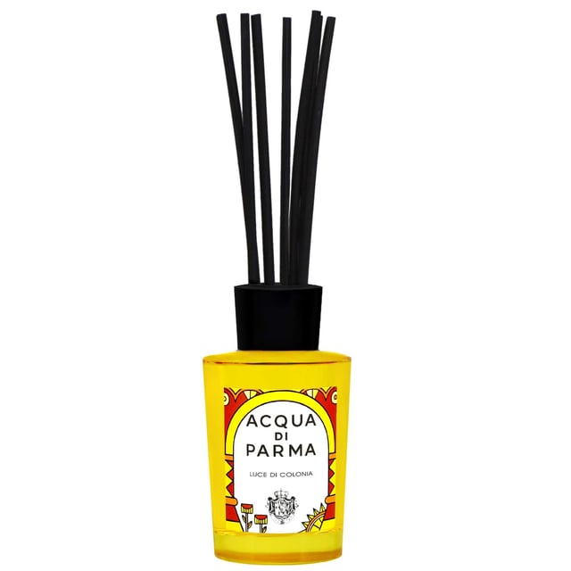 Acqua Di Parma Luce Di Colonia Home Fragrance Diffuser Transform your living space with the Acqua Di Parma Luce Di Colonia Diffuser. This exquisite home fragrance captures the essence of Italy with a refreshing citrus aroma inspired by the classic Colonia scent. Enjoy an uplifting blend of orange, lemon, petitgrain, and neroli enriched with earthy notes of vetiver and patchouli. Elevate your home ambiance with this elegant diffuser that not only scents your space but also serves as a stylish decor piece. Perfect for creating a welcoming atmosphere in any room.
