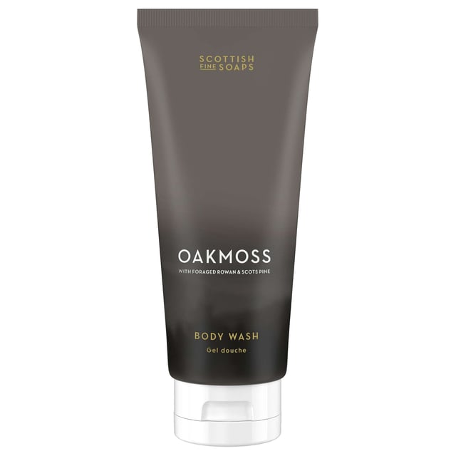 Revitalizing Oakmoss Body Wash by The Scottish Fine Soaps Company Experience the soothing essence of nature with our Oakmoss Body Wash from The Scottish Fine Soaps Company. Infused with aromatic notes of oakmoss, cedarwood, and amber, this body wash transforms your daily shower into a rejuvenating escape. The gentle formula, enriched with locally sourced Scots pine and rowan, delivers antioxidants that nourish and replenish your skin. Lactic acid works to smooth and hydrate, leaving your skin feeling refreshed and revitalized. To enjoy, simply lather generously over wet skin and rinse with warm water for a luxurious cleansing experience.