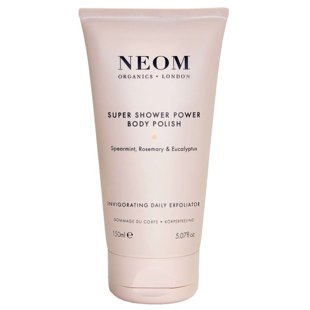 Revitalize your skin with Neom Wellbeing London Energy Boosting Super Shower Power Body Polish. This exfoliator is crafted with invigorating ingredients inspired by morning freshness. Enjoy the scent of mint tea, uplifting eucalyptus, cleansing rosemary, and energizing coffee, combined with oat milk for nourishment. Massage onto damp skin in circular motions, rinse thoroughly, and follow with NEOM Body Butter or Body Oil for soft skin. For an energy boost, pair with our Body Cleanser and Shampoo and Conditioner.
