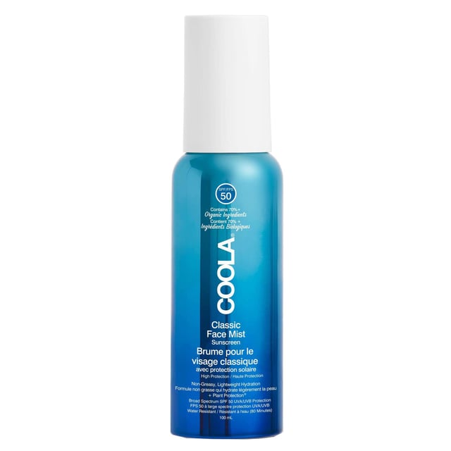 Experience the refreshing essence of a spa getaway with Coola Classic Face Mist SPF 50. This lightweight sunscreen mist provides powerful protection while keeping your skin hydrated and radiant. Infused with a unique Plant Protection® complex, it features antioxidant-rich ingredients to combat free radicals. Perfect for on-the-go application, this non-greasy formula can be spritzed over makeup or used anytime you need a refreshing boost. Simply shake well, hold the bottle 10-12 inches from your face, and mist evenly.