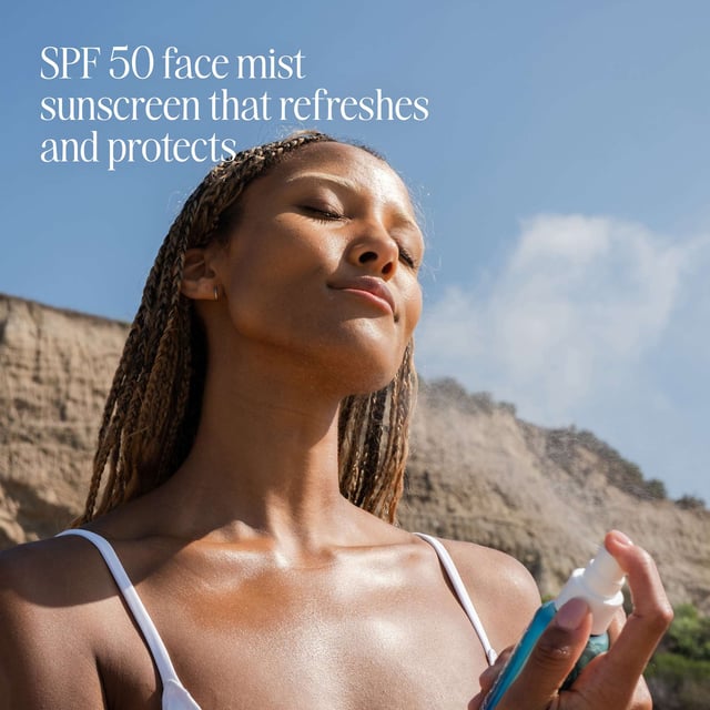 Experience the refreshing essence of a spa getaway with Coola Classic Face Mist SPF 50. This lightweight sunscreen mist provides powerful protection while keeping your skin hydrated and radiant. Infused with a unique Plant Protection® complex, it features antioxidant-rich ingredients to combat free radicals. Perfect for on-the-go application, this non-greasy formula can be spritzed over makeup or used anytime you need a refreshing boost. Simply shake well, hold the bottle 10-12 inches from your face, and mist evenly.