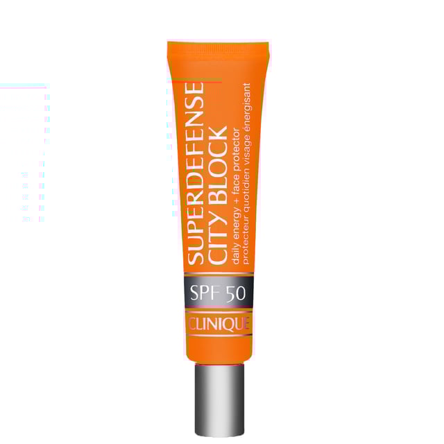 Discover Clinique's Superdefense City Block SPF 50, the perfect sunscreen tailored for city living. This innovative formula offers comprehensive protection against harmful UV rays with a unique blend of mineral and chemical ingredients. Its lightweight, fast-absorbing texture ensures your skin feels fresh and hydrated throughout the day, thanks to added hyaluronic acid and wheat protein. Ideal for daily use, simply apply to a cleansed face each morning for optimal defense against urban environmental stressors.