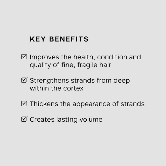 Transform your fine hair with Philip Kingsley's Density Thickening Conditioner. This advanced formula volumizes and enhances hair texture with hyper-branched polymers and Hydrolyzed Pea Peptides, increasing strand thickness while hydrating your hair. Infused with biomimetic ceramides, it repairs damaged cuticles and improves resilience. Enjoy shinier, glossier hair with reduced breakage. Ideal for regular use, apply to mid-lengths and ends after shampooing, then rinse thoroughly. Choose eco-friendly packaging made from sugarcane bioplastic and recycled materials.