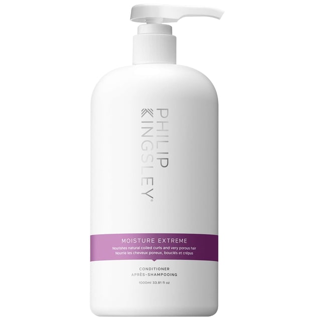 Experience ultimate hydration with Philip Kingsley Moisture Extreme Conditioner. This luxurious conditioner features nourishing oils that penetrate and coat hair strands, locking in moisture for lasting softness. Its hydrating formula enhances flexibility, minimizes breakage, and tames frizz, leaving hair smooth and manageable. To use, apply to mid-lengths and ends after shampooing, rinse thoroughly. This eco-friendly product is packaged in renewable sugarcane bioplastic or recycled plastic, helping reduce plastic waste and carbon emissions.