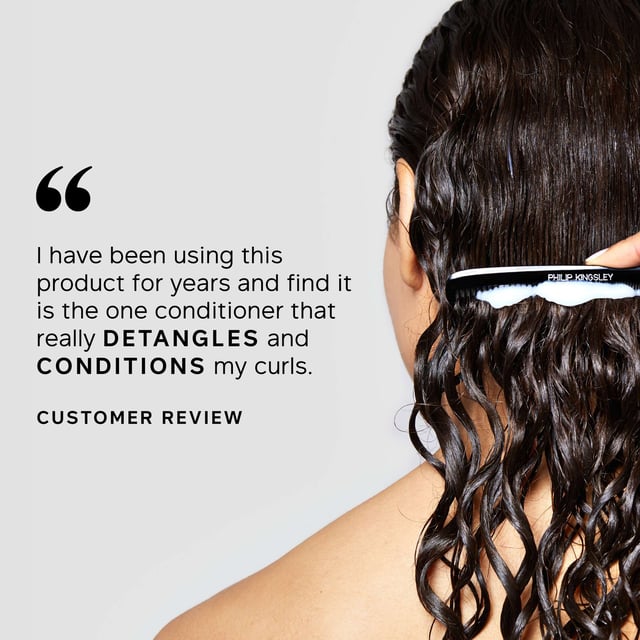Experience ultimate hydration with Philip Kingsley Moisture Extreme Conditioner. This luxurious conditioner features nourishing oils that penetrate and coat hair strands, locking in moisture for lasting softness. Its hydrating formula enhances flexibility, minimizes breakage, and tames frizz, leaving hair smooth and manageable. To use, apply to mid-lengths and ends after shampooing, rinse thoroughly. This eco-friendly product is packaged in renewable sugarcane bioplastic or recycled plastic, helping reduce plastic waste and carbon emissions.