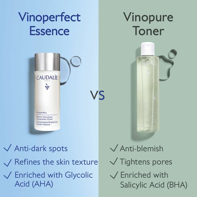 Discover the transformative power of Caudalie Vinoperfect Concentrated Brightening Glycolic Essence. This essential first step in your skincare routine is designed for women looking to prevent and reduce dark spots. Infused with 98% natural ingredients, this oil-free formula gently exfoliates dead skin cells, revealing a luminous complexion. Dermatologically tested, it ensures visible results with 100% of women reporting improved skin texture. For optimal results, apply morning and evening with a cotton pad on cleansed skin. Join Caudalie in their commitment to environmental sustainability.