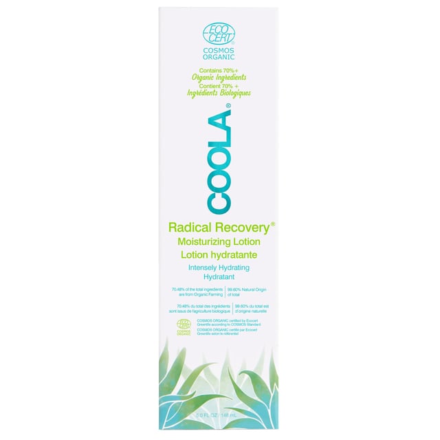 Revitalize your skin with Coola Radical Recovery After Sun Lotion. This luxurious, moisturizing lotion is enriched with organic aloe vera and calming lavender oil, specifically designed to soothe sunburn and protect against environmental stressors. Ideal for all skin types, it provides deep hydration while promoting skin recovery after sun exposure. For best results, apply liberally and frequently after spending time in the sun. Keep your skin feeling refreshed and healthy with this essential after-sun care product.