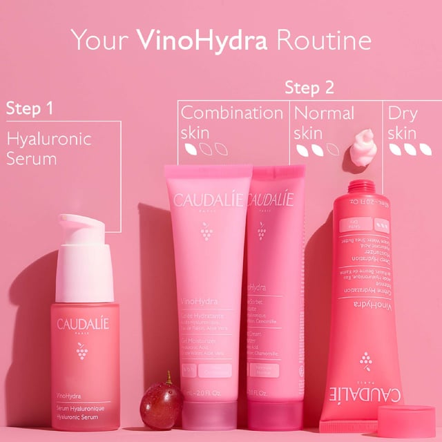 Experience intense hydration with Caudalie VinoHydra Gel Moisturizer, a featherlight formula designed for all skin types. This gel moisturizer delivers a refreshing surge of moisture, calming dryness and irritation for a balanced complexion. Infused with Natural Hyaluronic Acid, Aloe Vera, and Grape Water, it provides long-lasting hydration while soothing sensitive skin. Enjoy a silky texture that absorbs effortlessly, leaving your skin feeling soft and rejuvenated. With a fun, portable tube made from recycled plastic, it's perfect for on-the-go hydration. Join Caudalie's commitment to the environment, contributing 1% of sales to protect our planet.
