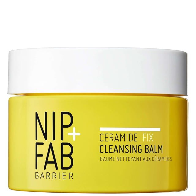 Discover the transformative power of Nip + Fab Ceramide Fix Nourishing Cleansing Balm, designed to replenish your skin's lipid barrier. This luxurious balm contains ceramides, squalene, and prebiotics to cleanse and hydrate dry, sensitive skin. Its 2-in-1 formula removes makeup and impurities without heavy residue, ensuring a fresh complexion. Each purchase includes a muslin cloth for easy application. This vegan and cruelty-free balm is perfect for anyone seeking an effective cleansing solution. Massage onto dry skin and use the muslin cloth with warm water for beautifully clean skin.
