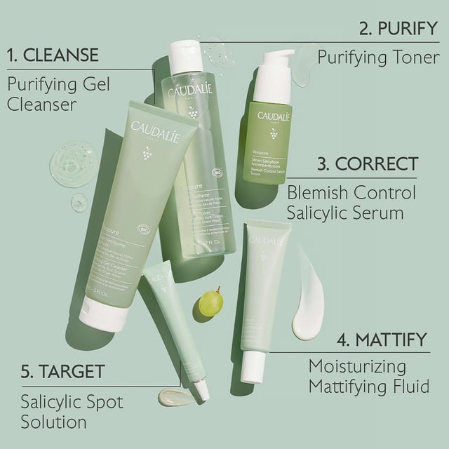 Discover the ultimate solution for blemishes with Caudalie Vinopure Salicylic Acid Spot Treatment. This fast-acting remedy harnesses natural salicylic acid, niacinamide, and tea tree oil to calm irritation and reduce redness. Its unique formula targets spots directly, offering a refreshing botanical scent in an eco-friendly aluminium tube. For best results, apply directly to blemishes and let dry as a mask or leave on overnight for treatment. Join Caudalie's mission to plant trees; they have planted over 8 million trees by 2021.
