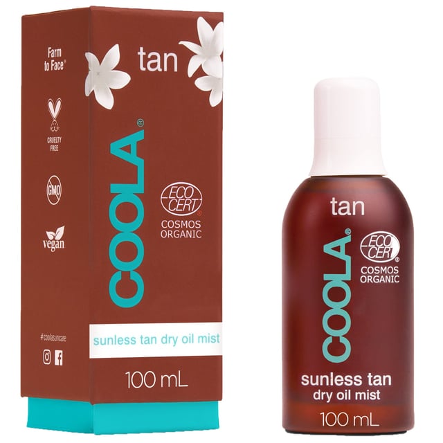 Achieve a beautiful, sun-kissed glow all year round with the COOLA Sunless Tan Dry Oil Mist. This self-tanning solution is crafted with certified organic ingredients, making it perfect for all skin types, including sensitive skin. Infused with hydrating organic Aloe Vera, it delivers moisture while natural tanning actives provide a stunning color. Antioxidants help protect your skin, ensuring a radiant, gradual tan that lasts up to three days. Enjoy the delightful tropical scent of coconut and pineapple as you apply. For best results, hold the sprayer 2-4 inches away, apply liberally, and rub gently in circular motions. Allow the tan to develop for 6-8 hours before showering, and remember to exfoliate beforehand for an even finish.