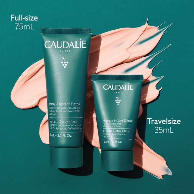 Discover the Caudalie Vinoclean Instant Detox Mask, a beloved beauty essential. This detoxifying clay mask deeply cleanses, removing impurities and excess oil for refreshed skin. Experience brighter skin in minutes as it gently exfoliates and draws out impurities. Enriched with pink clay, coffee extract, and papaya enzyme, it suits all skin types. With 99% naturally-derived ingredients, it's fragrance-free and vegan, perfect for sensitive skin. Join the skincare revolution with over 100 million TikTok reviews and unveil your skin's true radiance!