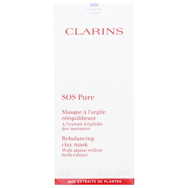 Experience the power of Clarins SOS Pure Rebalancing Clay Mask, specially formulated for oily skin types. Enriched with alpine willow herb, this mask effectively minimizes shine and reduces pore visibility. It deeply absorbs impurities while enhancing skin texture for a smoother, healthier appearance. To enjoy its benefits, apply a thin layer to your face, steering clear of the eye area. Leave it on for 10 minutes, then rinse thoroughly for refreshed, revitalized skin.