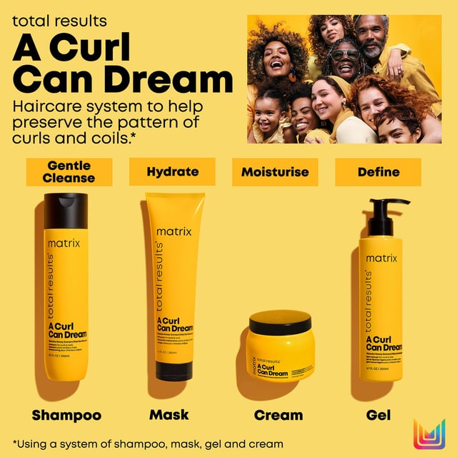 Discover the ultimate hydration for your curls with Matrix A Curl Can Dream Moisturizing Cream. Formulated for curly and coily hair, this leave-in cream is infused with Manuka honey extract for exceptional moisture and curl definition without flaking. Key benefits include deep hydration and easy application. Apply to soaking wet hair after shampooing, adjusting the amount based on curl density. Scrunch curls and pair with Light Hold Gel for lasting definition. Let air dry or use a diffuser for beautifully defined curls.