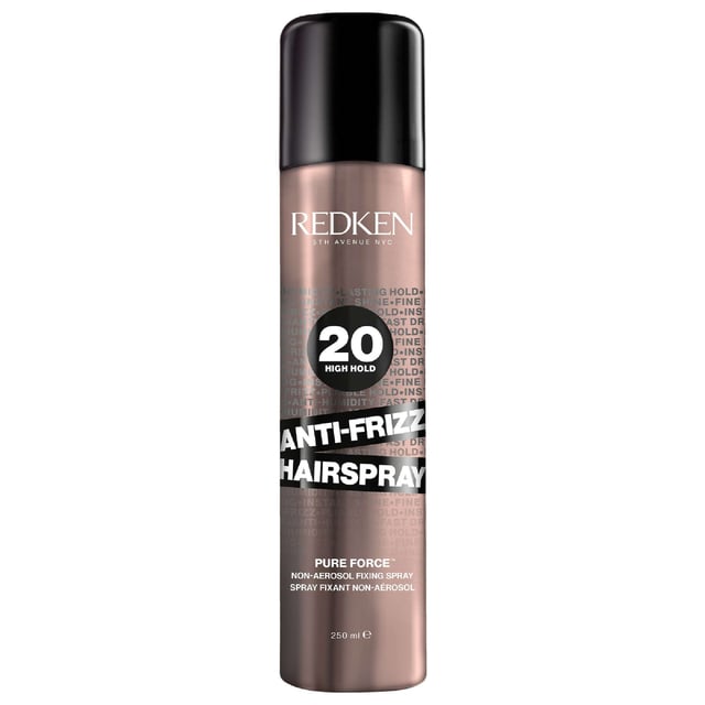 Experience the professional quality of Redken Anti-Frizz Hairspray in sleek packaging. This advanced hairspray retains its exceptional formula while offering a fresh look, designed for all-day hold. It provides a clean, firm finish, enhancing your hairstyle with brilliant shine. Perfect for styling, this quick-drying spray keeps your hair in place without residue. For best results, hold the can 6-12 inches from dry, styled hair and spray evenly. Reapply for extra control. Caution: Flammable. Keep away from flames and heat sources.