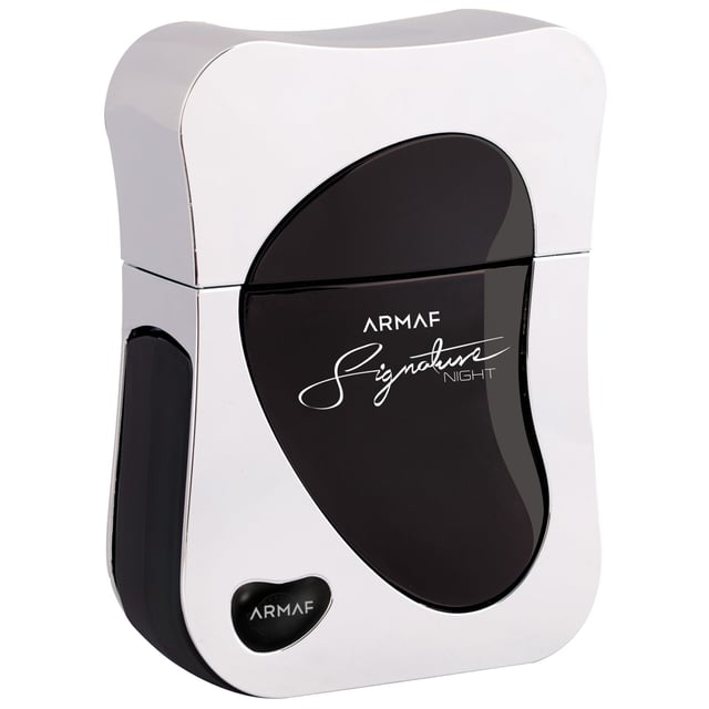 Discover the captivating Armaf Signature Night Eau de Parfum Spray, a sophisticated woody spicy fragrance designed for the modern man. This alluring scent opens with invigorating spicy accords, seamlessly blending into heart notes of rich leather, delicate iris, and fresh violet leaf. The fragrance settles into a warm, earthy base featuring luxurious sandalwood, robust guaiac wood, sweet benzoin, and creamy tonka bean. Perfect for evening wear or special occasions, this perfume is an essential addition to any man's collection.