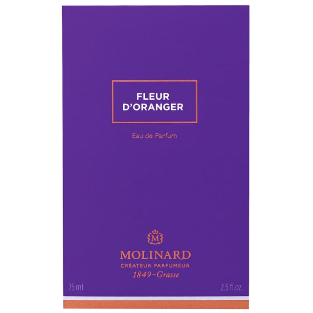 Molinard Exclusive Fleur D'Oranger Eau de Parfum Spray - Luxurious Floral Fragrance Discover the exquisite Molinard Fleur D'Oranger Eau de Parfum Spray, a luxurious fragrance from the esteemed Grasse perfumer, Molinard, established in 1849. This enchanting scent captures the essence of the Mediterranean with its soothing notes of orange blossom. The fragrance opens with a refreshing blend of bergamot and lavender, transitioning into a heart of neroli, rose, and jasmine, before settling into a warm base of orange blossom and musk. Perfect for those who appreciate high-quality, traditional perfumery, this fragrance is an ode to elegance and sophistication.