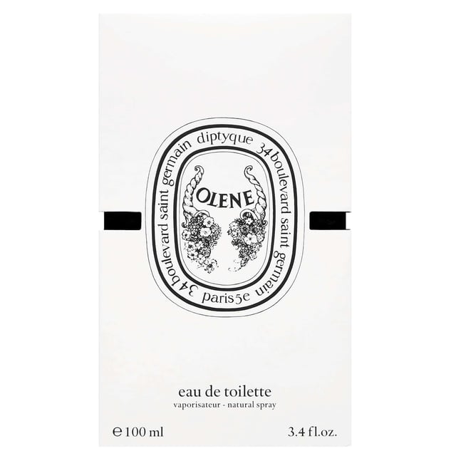 Diptyque Olene Eau de Toilette Spray - Enchanting Floral Fragrance Experience the allure of Venice with Diptyque Olene Eau de Toilette Spray. This captivating fragrance opens with delightful notes of narcissus and honeysuckle, transitioning into a lush heart of jasmine and wisteria. Finally, it concludes with a soft blend of white flowers and refreshing green notes, creating a romantic and enchanting scent perfect for any occasion. Indulge in the essence of a beautiful evening with every spray.