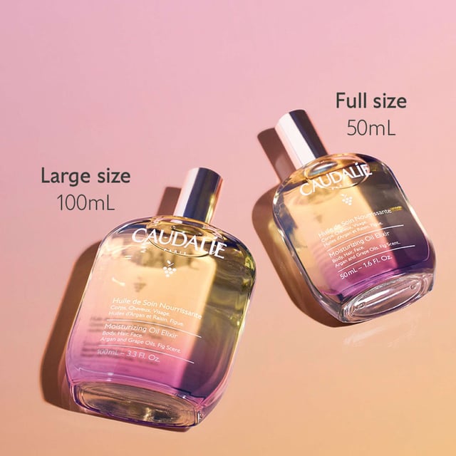 Experience the luxurious Caudalie Moisturizing Oil Elixir, a blend of precious oils that hydrates your skin while enveloping you in the fragrance of fresh figs. This innovative dry oil is enriched with prickly pear extract and grape seed oil, delivering intense moisture and antioxidants. Enjoy the captivating scent of green fig and cedar wood, leaving your skin soft and glowing. Perfect for all skin types, this vegan formula can be used on your body, hair, and face for a non-greasy finish. Join Caudalie's commitment to sustainability, contributing to environmental protection.