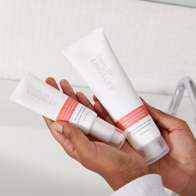 Experience the transformative power of Philip Kingsley's Bond Builder Restructuring Pre-Shampoo Treatment. This innovative formula penetrates deep into the hair to reinforce existing bonds while repairing broken ones. Ideal for heavily processed and damaged hair, it strengthens and smoothens strands, visibly reducing damage and breakage. For optimal results, apply to wet hair in sections before shampooing, leave for 10-20 minutes, and rinse thoroughly. Use weekly and pair with Elasticizer for dry hair. Our eco-friendly packaging helps reduce plastic waste.