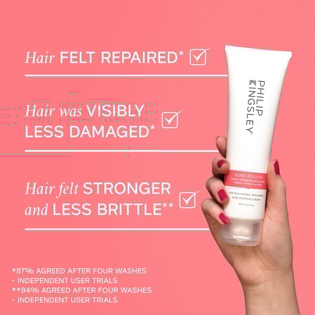 Experience the transformative power of Philip Kingsley's Bond Builder Restructuring Pre-Shampoo Treatment. This innovative formula penetrates deep into the hair to reinforce existing bonds while repairing broken ones. Ideal for heavily processed and damaged hair, it strengthens and smoothens strands, visibly reducing damage and breakage. For optimal results, apply to wet hair in sections before shampooing, leave for 10-20 minutes, and rinse thoroughly. Use weekly and pair with Elasticizer for dry hair. Our eco-friendly packaging helps reduce plastic waste.