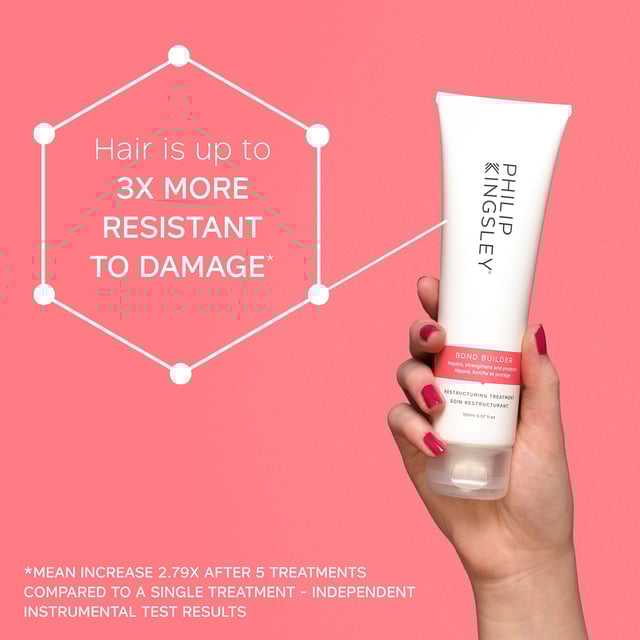 Experience the transformative power of Philip Kingsley's Bond Builder Restructuring Pre-Shampoo Treatment. This innovative formula penetrates deep into the hair to reinforce existing bonds while repairing broken ones. Ideal for heavily processed and damaged hair, it strengthens and smoothens strands, visibly reducing damage and breakage. For optimal results, apply to wet hair in sections before shampooing, leave for 10-20 minutes, and rinse thoroughly. Use weekly and pair with Elasticizer for dry hair. Our eco-friendly packaging helps reduce plastic waste.
