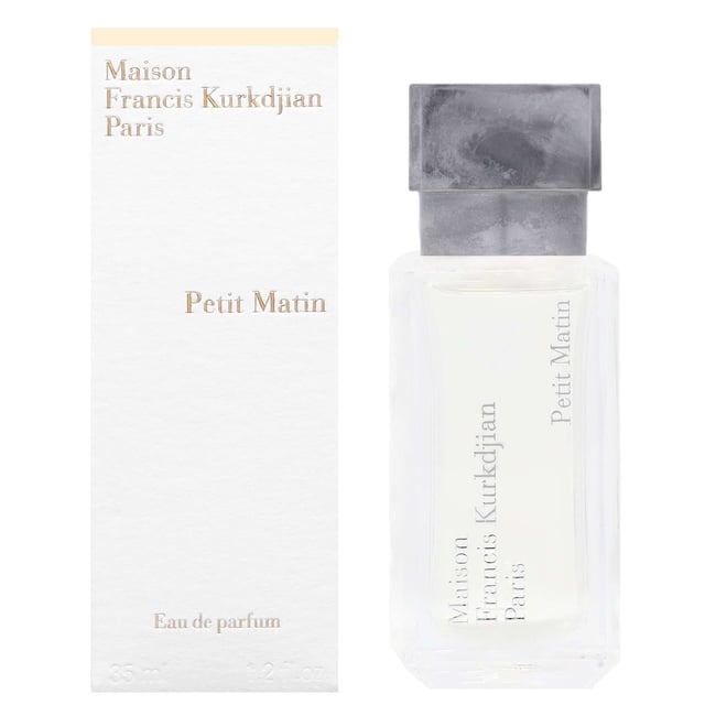 Maison Francis Kurkdjian Petit Matin Eau de Parfum Spray - A Radiant Fragrance 35 ml Experience the enchanting essence of dawn with Maison Francis Kurkdjian Petit Matin Eau de Parfum Spray. This exquisite fragrance captures the beauty of the early morning through a delightful blend of bright citrus notes, including lemon and orange blossom, infused with soothing lavender. The unique combination of litsea cubeba and hawthorn adds a refreshing sweetness, while the warm undertones of ambroxan and musks provide a cozy finish. Perfect for daily wear, this fragrance is a celebration of freshness and elegance.