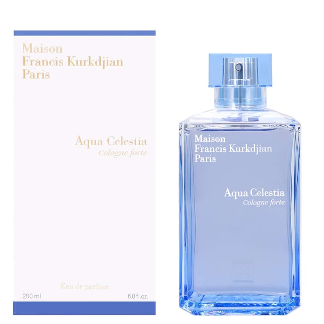 Maison Francis Kurkdjian Aqua Celestia Cologne Forte Eau de Parfum Spray - Invigorating Freshness 200ml Discover the enchanting aroma of Maison Francis Kurkdjian Aqua Celestia Cologne Forte Eau de Parfum Spray. This exquisite fragrance embodies the essence of open skies with its vibrant fruity notes and refreshing allure. Experience the uplifting combination of bergamot and blackcurrant that awakens the senses, harmonized by the delicate floral touches of mimosa and jasmine. The scent concludes with a warm musk base, creating a captivating and liberating olfactory experience. Perfect for those seeking a refreshing and sophisticated fragrance for any occasion.