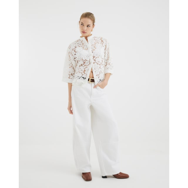 Lace fabric, Short sleeves, Curved hem, Button fasteningAbout the brandFASHION IS OUR DNARiver Island is an icon of the British high street. Inspired by the latest trends and our heritage style archives, we've been serving style and leading trends for over sixty years.We make fashion for real people with real lives, who want to look real good. Because life's a celebration - let's dress for it.