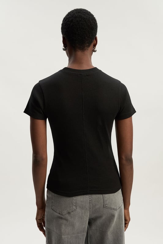 Compact Jersey Ribbed T-Shirt