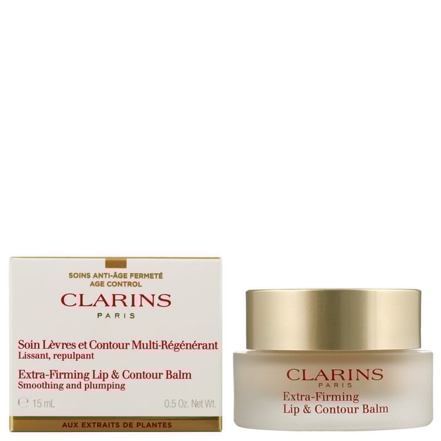 Experience the ultimate hydration and rejuvenation with Clarins Extra-Firming Lip & Contour Balm. This luxurious balm is enriched with nourishing Raspberry Seed Oil and Shea Butter to effectively soothe, smooth, and repair cracked or chapped lips. It also helps diminish fine lines and wrinkles around the lip contour, giving you a youthful appearance. For best results, apply directly to your lips and the surrounding area, gently massaging for optimal absorption. Treat your lips to the care they deserve and enjoy a plump, youthful smile.